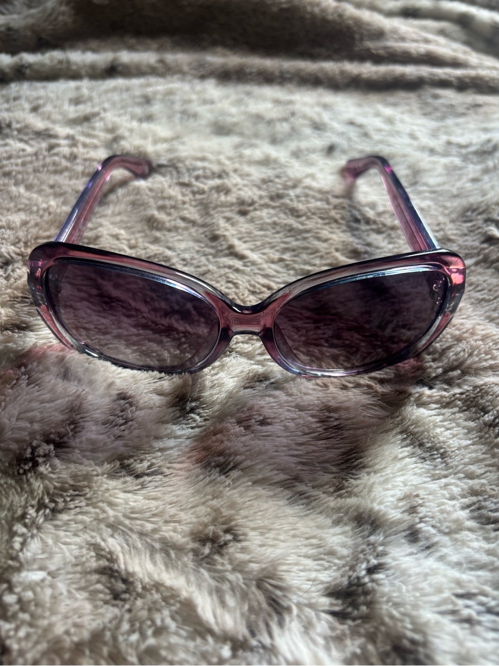 Nine West purple  Translucent Oval Sunglasses